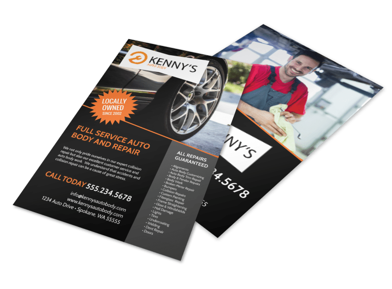 Auto Body Repair Flyer Template