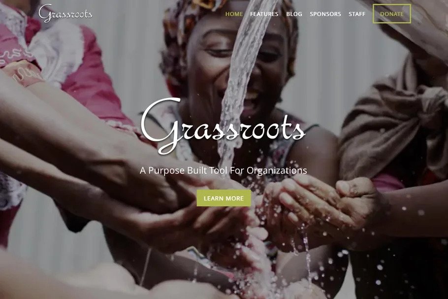 Grassroots Nonprofit WordPress Theme by Organized Themes via CreativeMarket