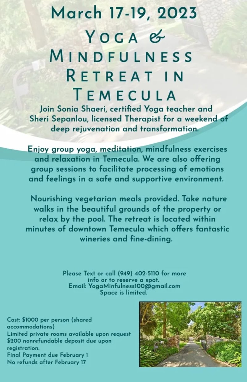 Yoga Mindfulness Retreat in Temecula