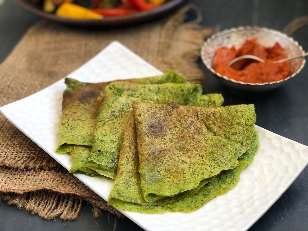 healthy indian breakfast sprout chilla