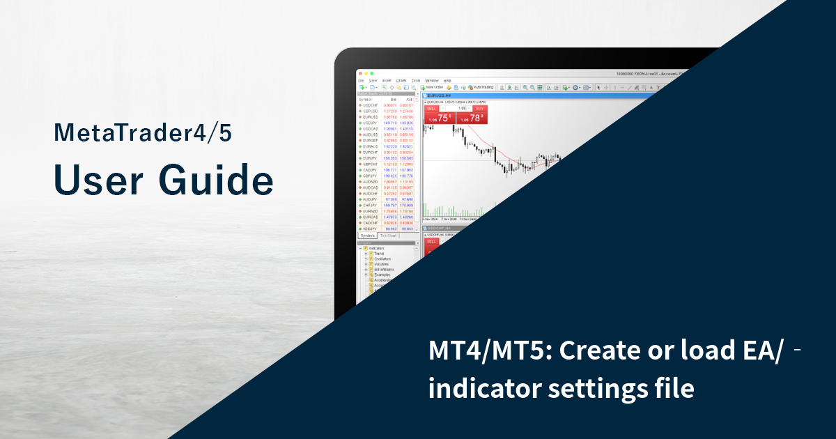 MT4/MT5: Create or load EA/indicator settings file
