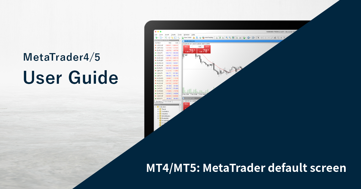 MT4/MT5: MetaTrader default screen