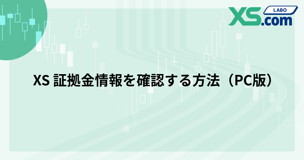 XS 証拠金情報を確認する方法（PC版）