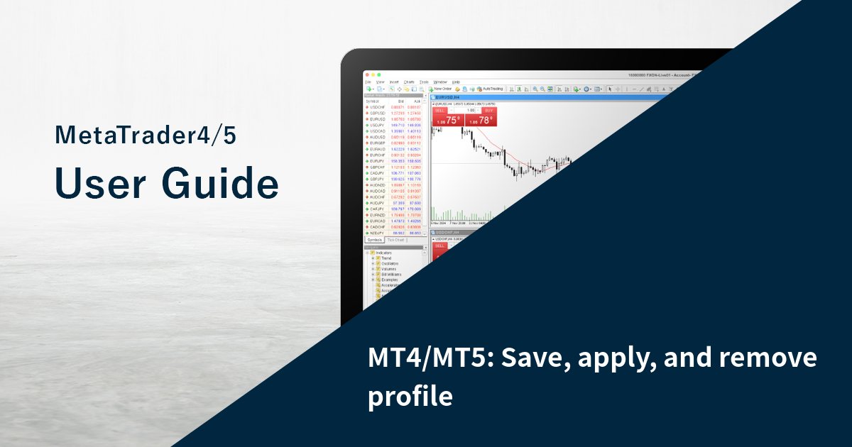 MT4/MT5: Save, apply, and remove profile
