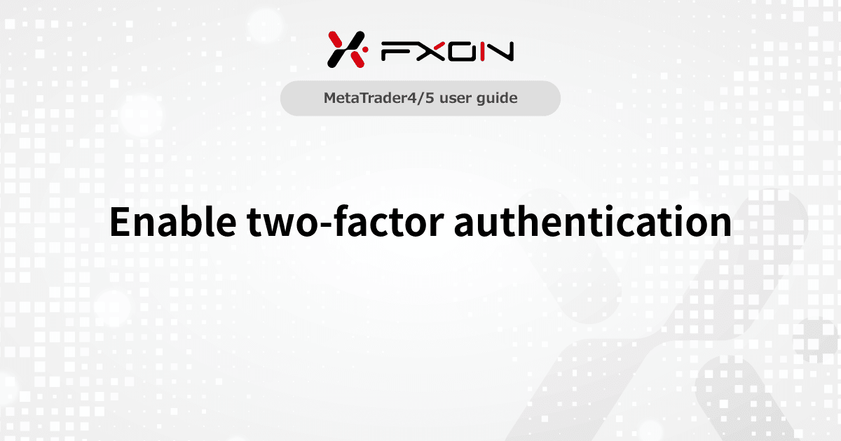 Enable two-factor authentication