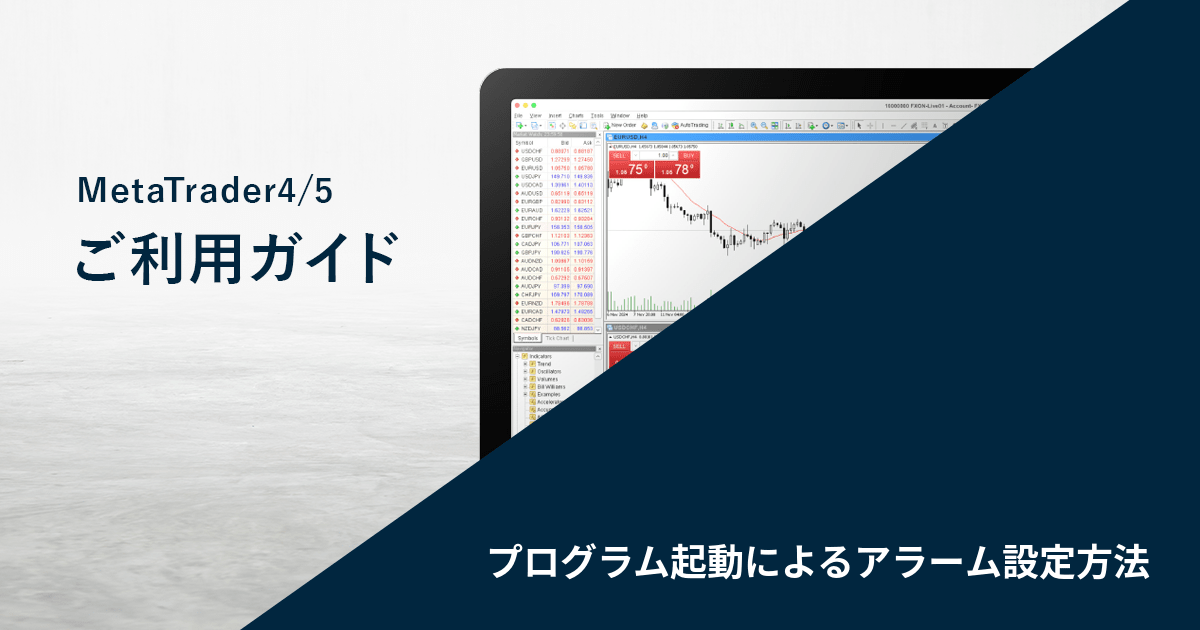 プログラム起動によるアラーム設定方法