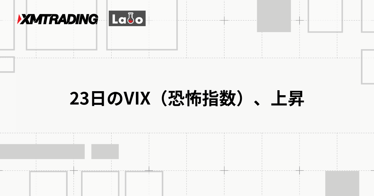 23日のVIX（恐怖指数）、上昇