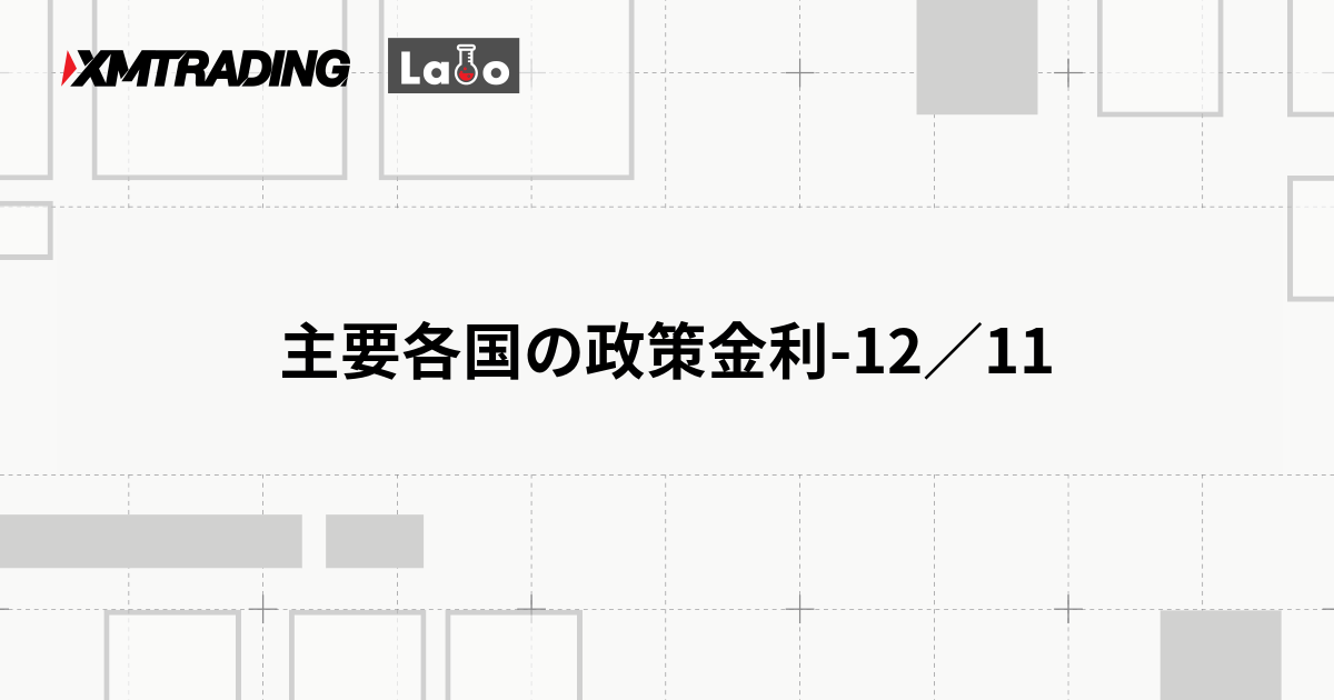 主要各国の政策金利-12／11