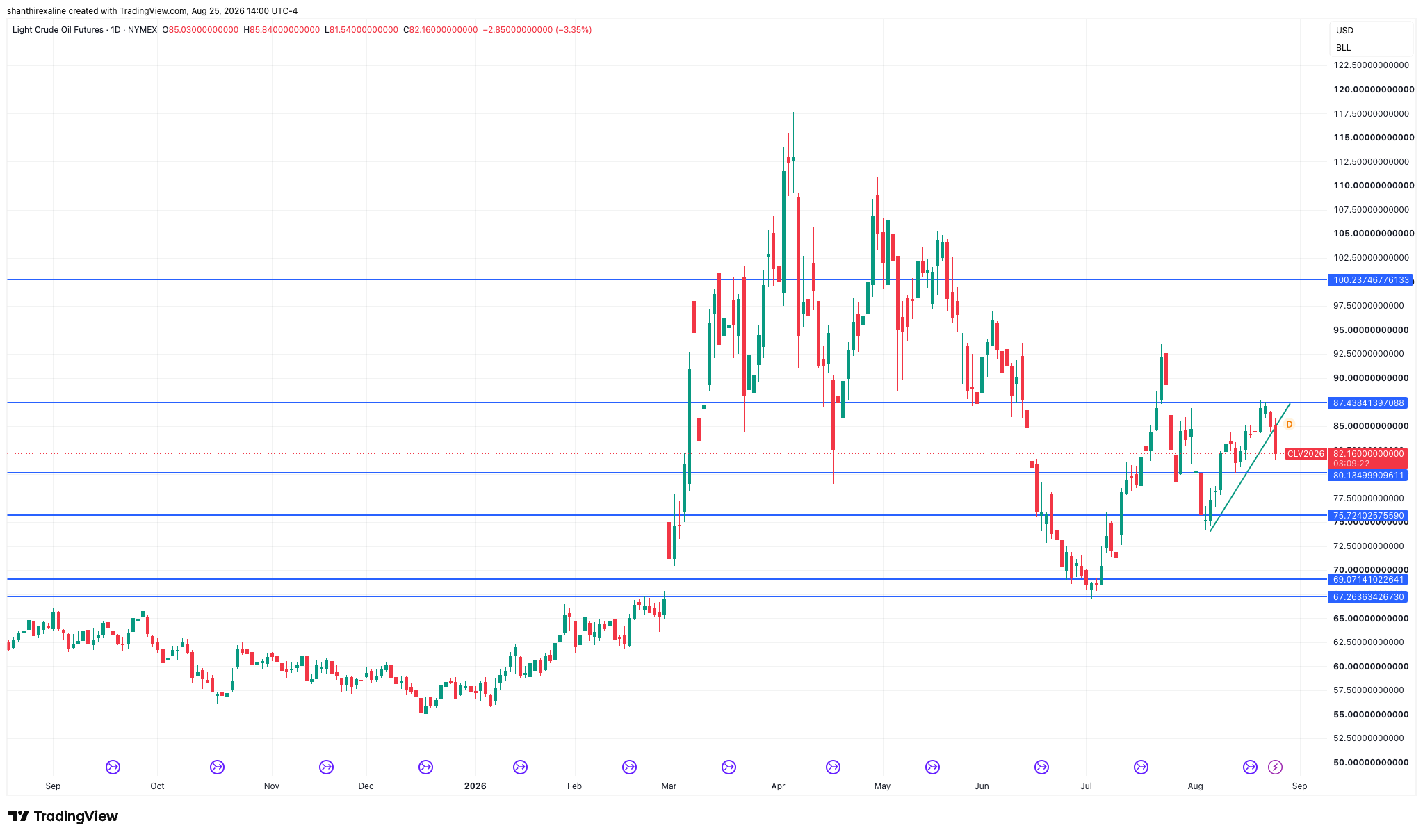 CL Daily Chart