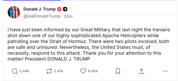 Trump Truth Social June 9