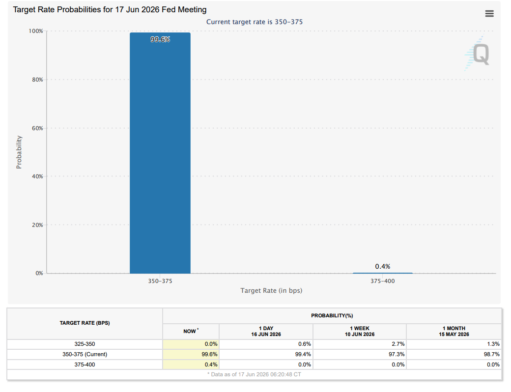 CME FedWatch Tool June 17