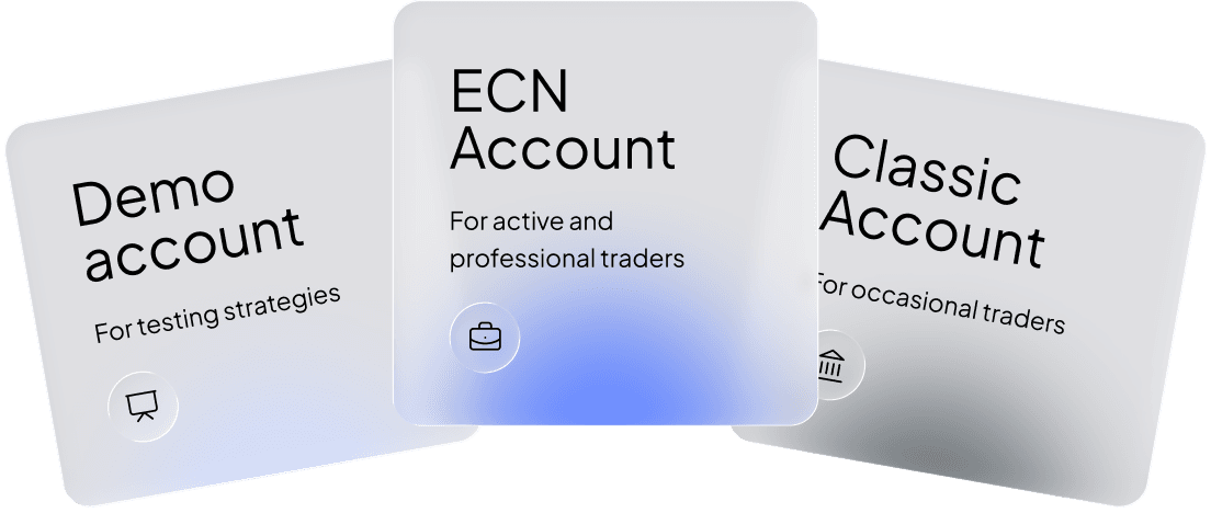 Account types designed for every trader