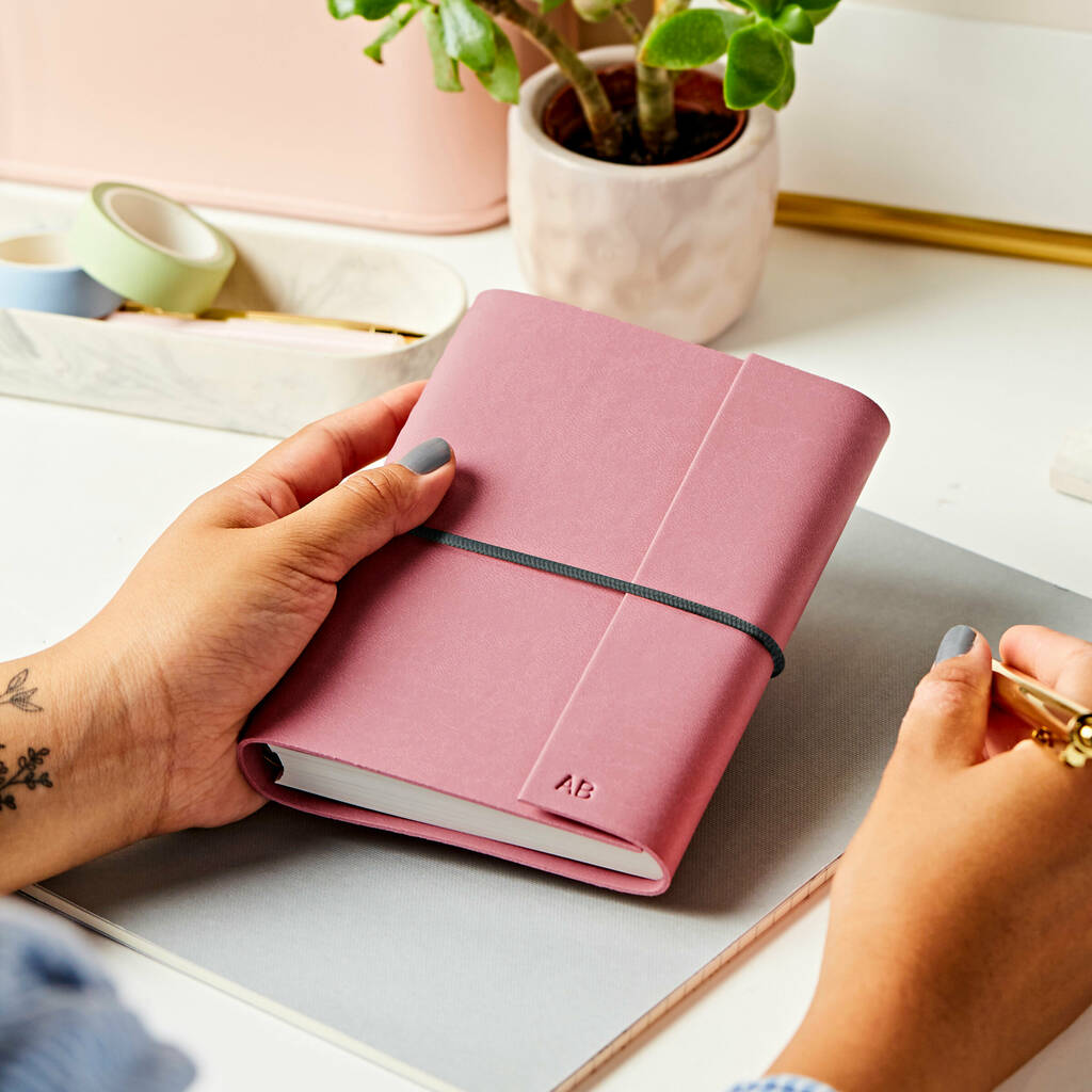 Personalised Vegan Leather Embossed Notebook