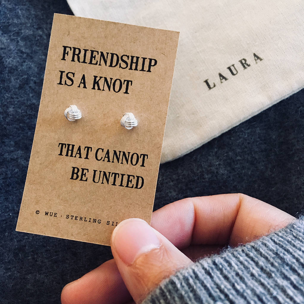 Friendship Knot Earrings In Sterling Silver