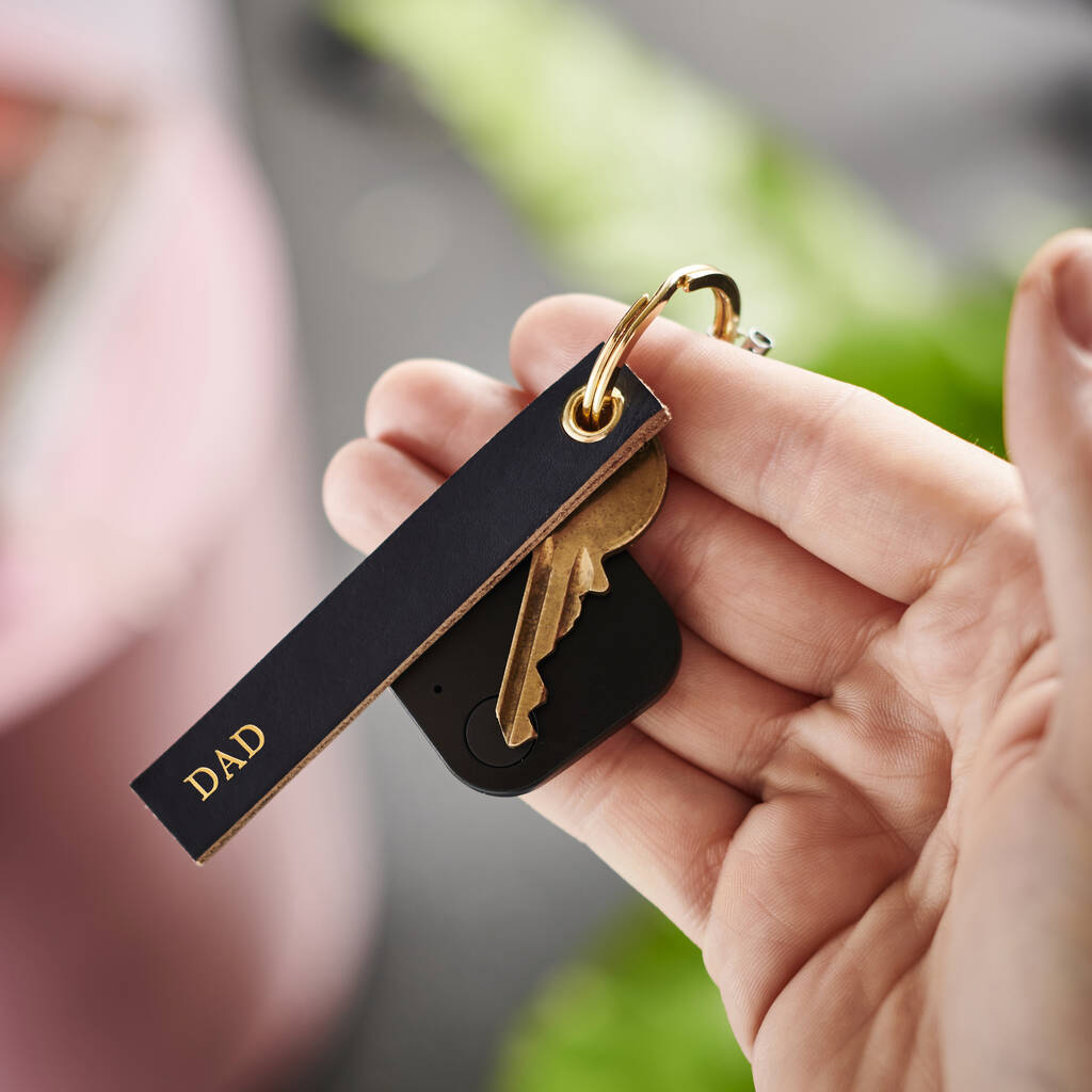 Bluetooth Tracker Personalised Leather Keyring