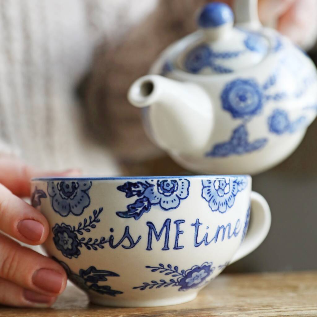 Blue Willow Tea For One Teapot And Cup