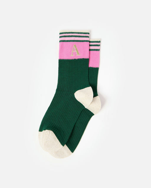 Alphabet Sporty Initial Socks