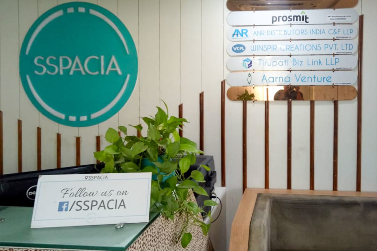 Sspacia coworking space in Chimanlal Girdharlal Road, Ahmedabad