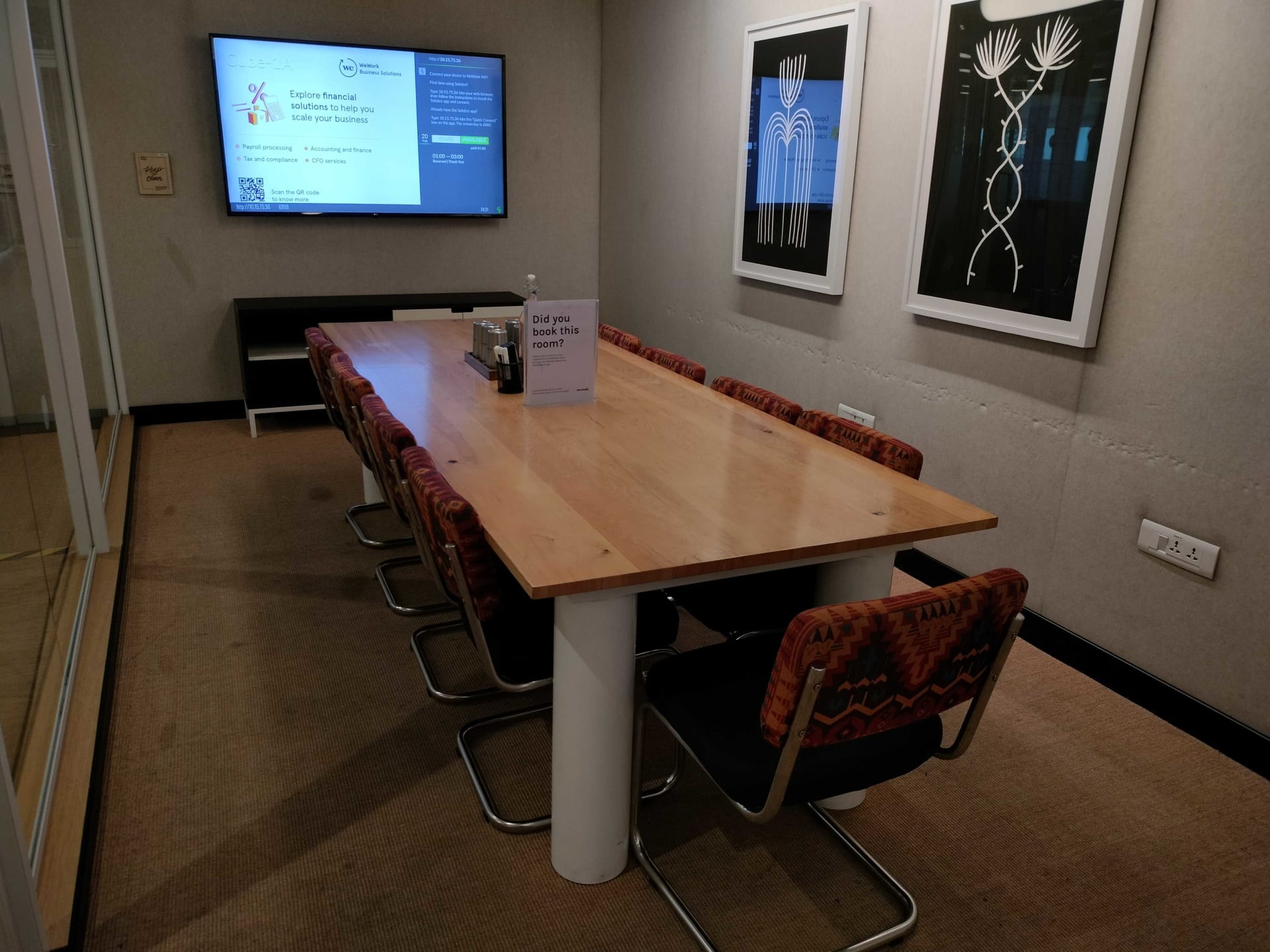 WeWork conference rooms in Koramangala, Bangalore