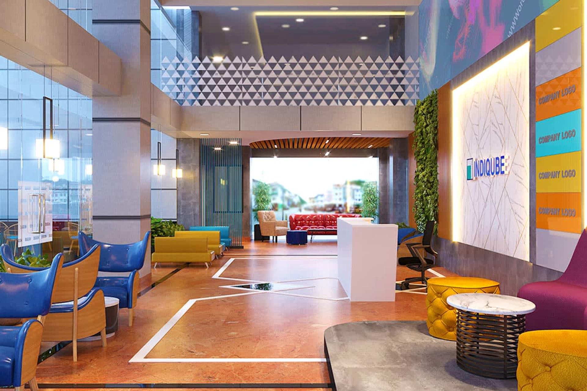 IndiQube coworking space in Ashok Nagar, Bangalore