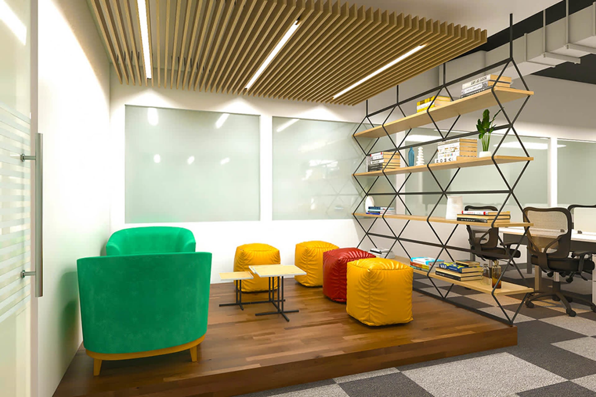 IndiQube coworking space in Domlur, Bangalore