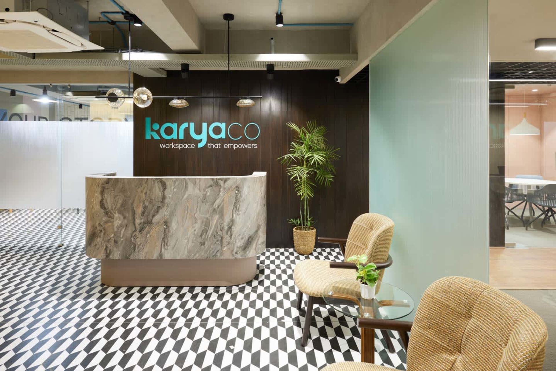 Karyaco coworking space in Bodakdev, Ahmedabad