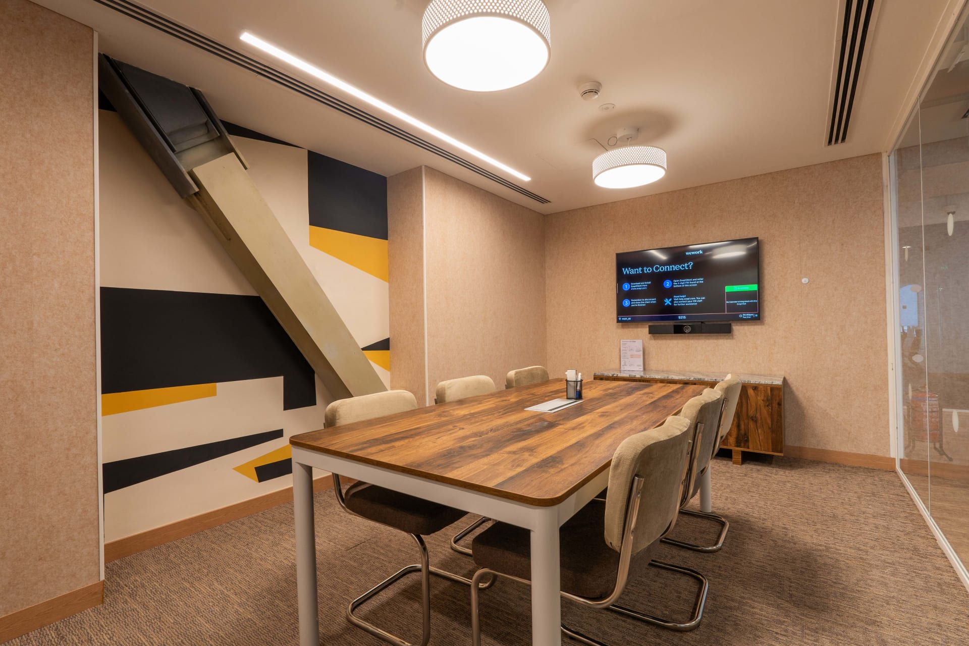 WeWork conference rooms in Huda City Centre, Gurgaon