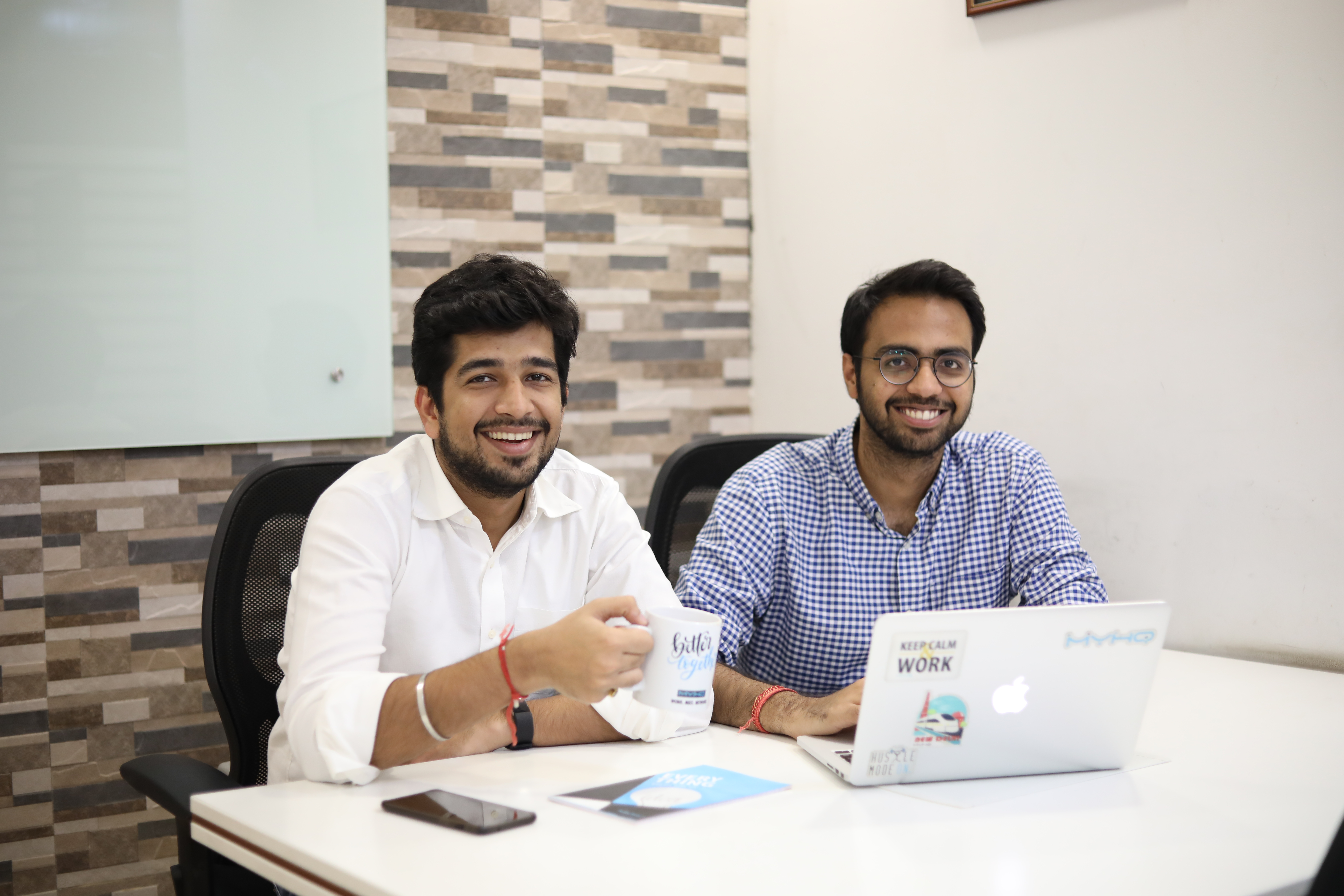 myHQ's founders at work