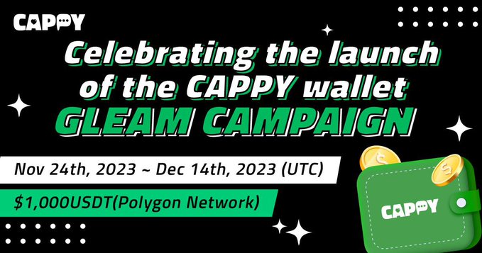 Cappy Wallet 1000 USDT Giveaway