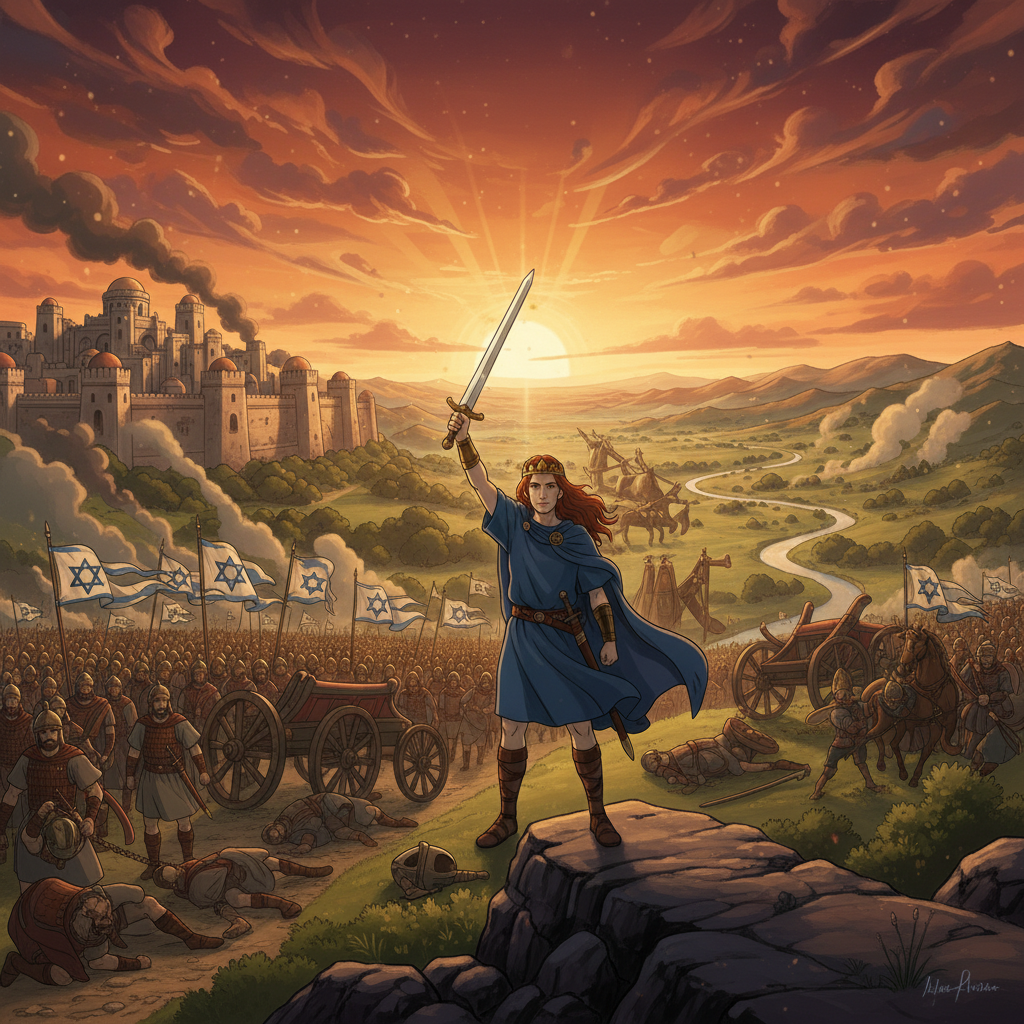 David also fought against Hadadezer, the king of Zobah. David captured many horses, chariots, and soldiers. He kept only the number of horses he needed and did not trust in his army strength alone. Th...