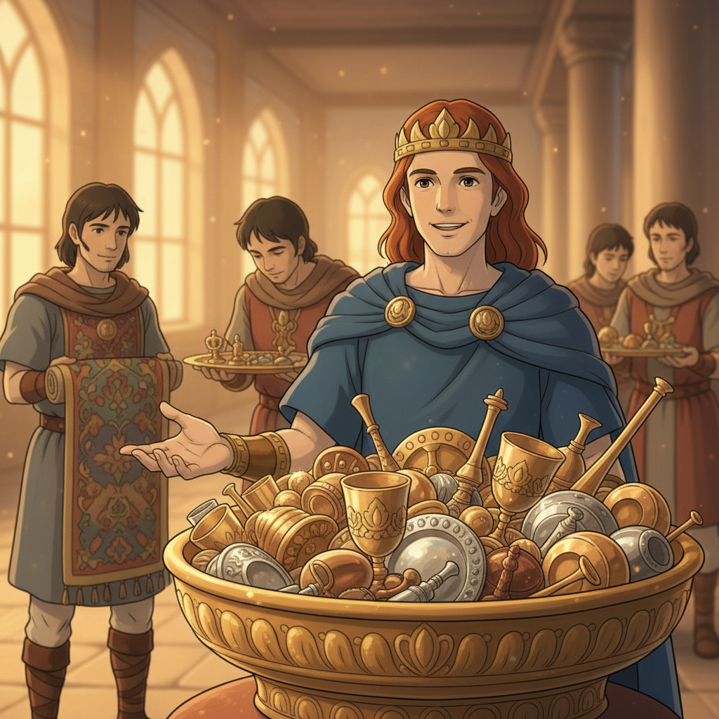 David took gold, silver, and bronze from the nations he defeated. He did not keep these treasures for himself. Instead, he dedicated them to the Lord. This means he set them aside for God’s work and w...