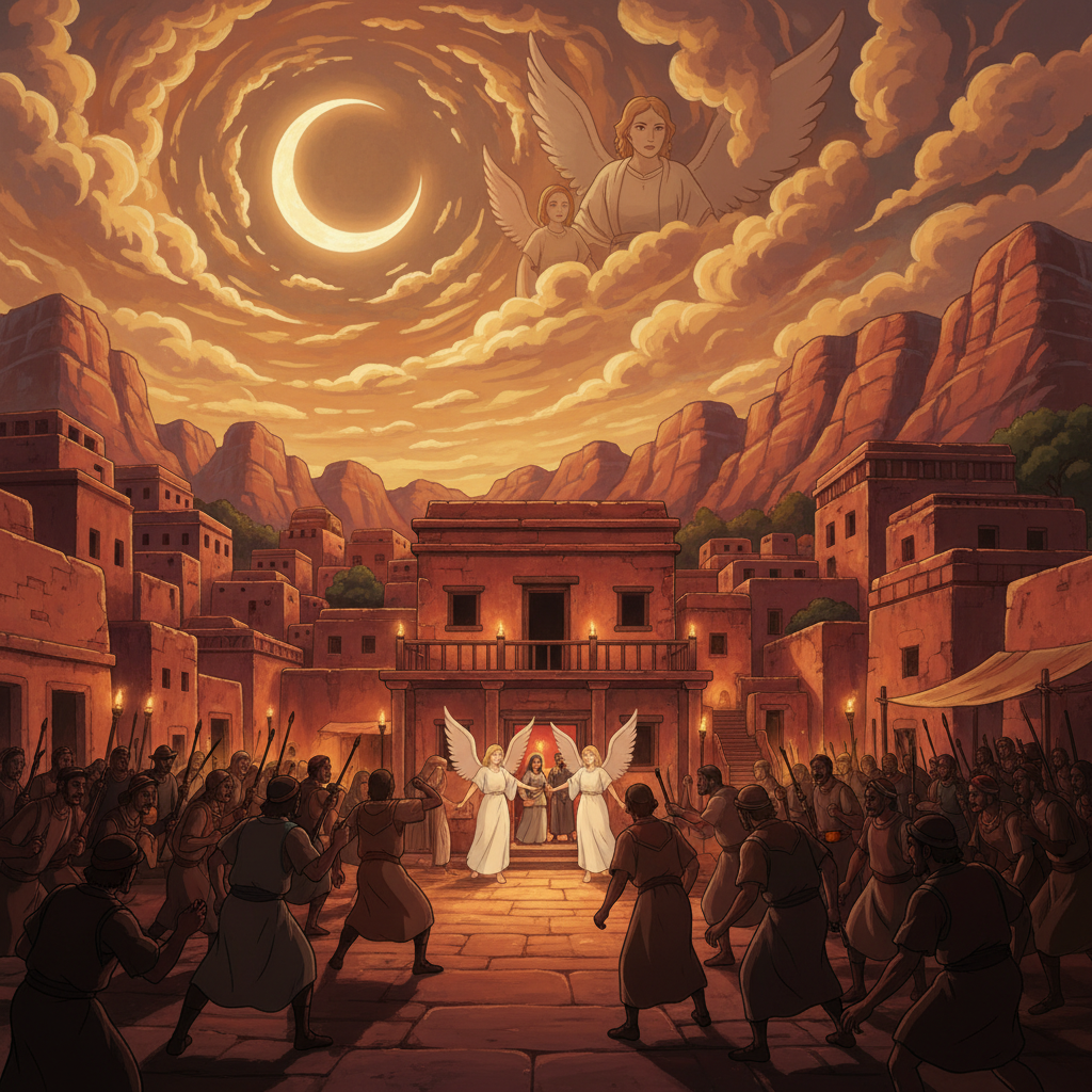 Genesis 19 tells the story of the destruction of Sodom and Gomorrah. This chapter teaches us about obeying God, the danger of wickedness, and how God protects those who trust Him. Two angels visited L...