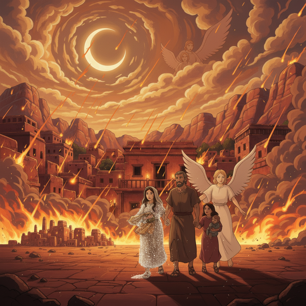 Lot’s wife looked back at the city even though she was told not to. Because she disobeyed God, she turned into a pillar of salt. This shows that God expects us to fully obey His instructions. Afterwar...