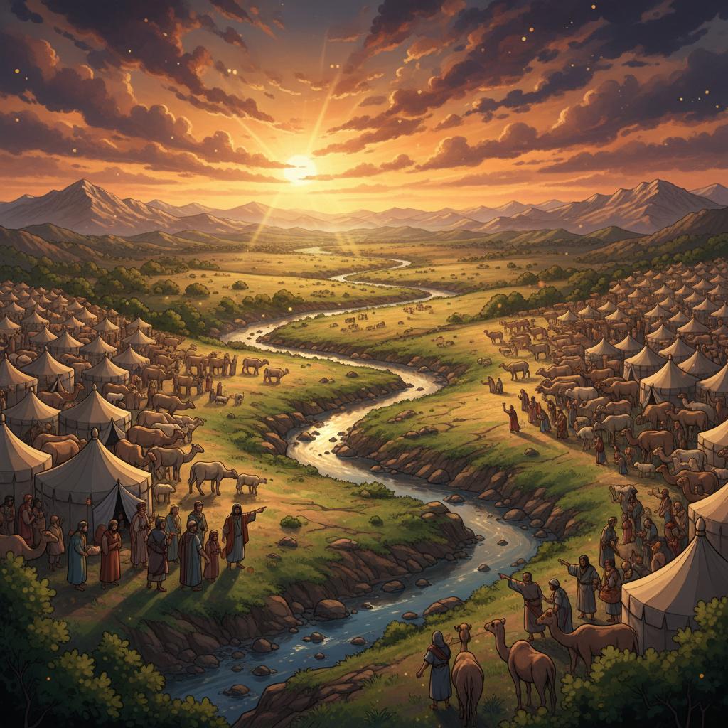 Genesis 13 tells the story of Abram and his nephew Lot and how they learned to make wise choices. This chapter teaches us about faith, peace, and trusting God to provide for us. After Abram returned f...