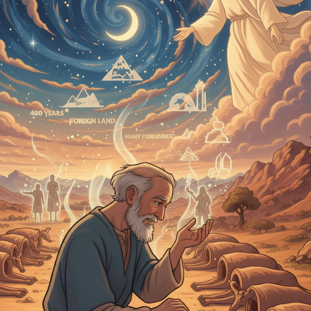 Genesis 15 teaches us that God keeps His promises, that trusting Him is very important, and that He has plans for our future, even if we cannot see them right away. Abram’s faith shows us the example ...