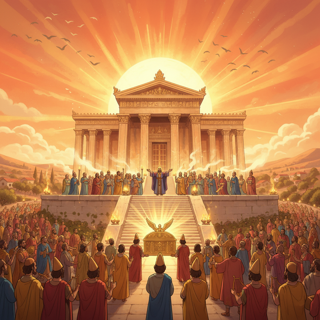 1 Kings Chapter 8 tells us about the special day when the temple was opened and dedicated to God. This was a very joyful and holy moment for the people of Israel. The chapter teaches us about worship,...