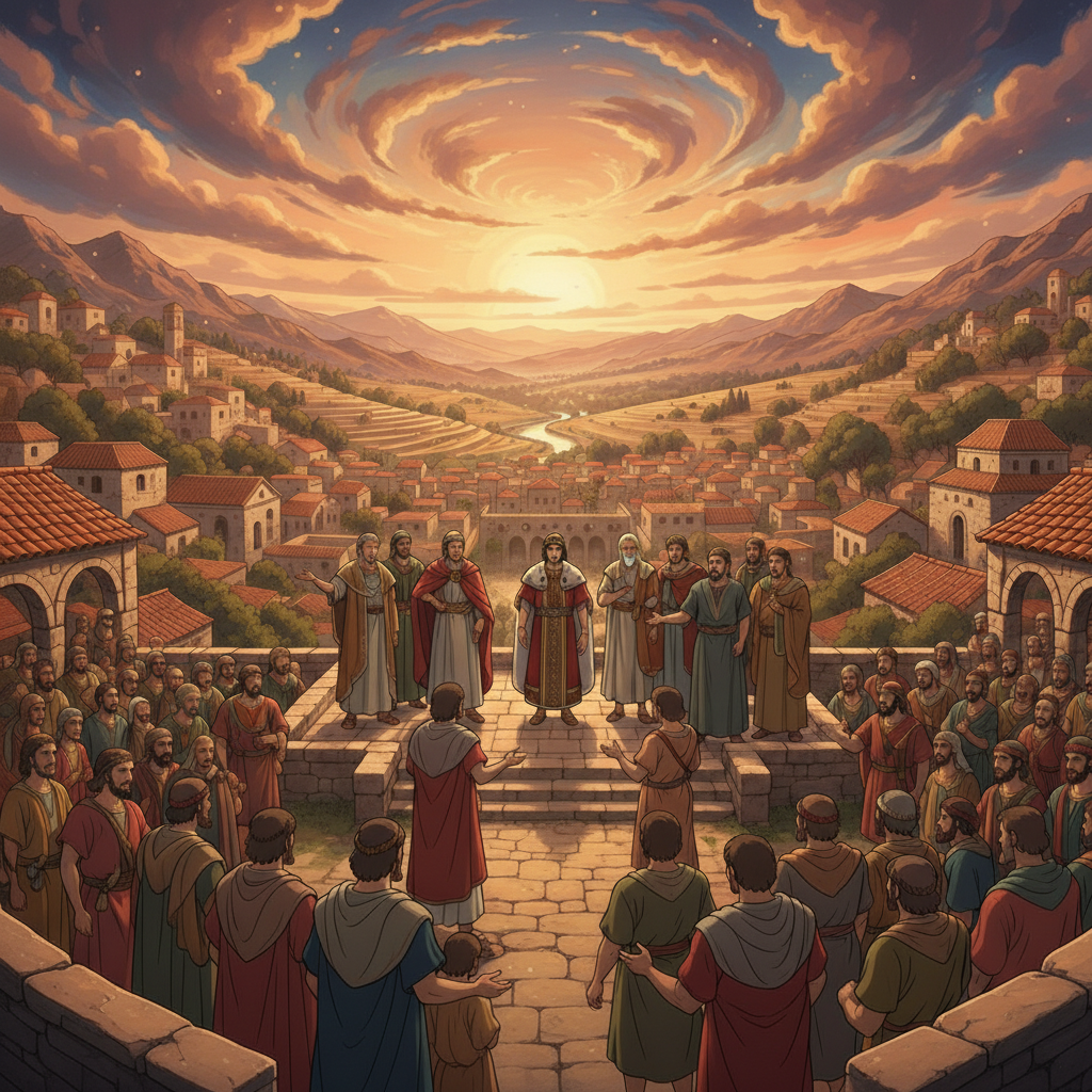 After three days, the people returned. Rehoboam answered them harshly. He said his father had punished them with whips, but he would punish them with scorpions, which meant even greater suffering. He ...