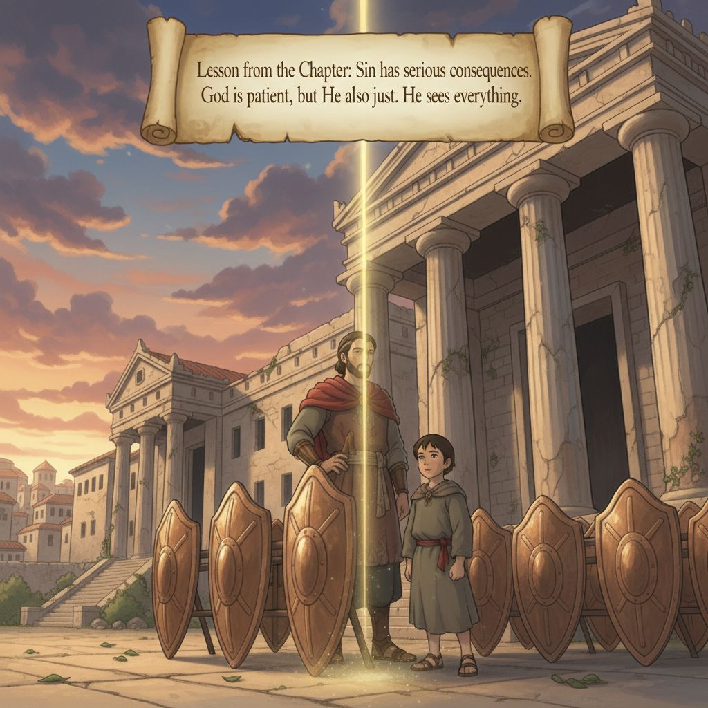 This chapter teaches us that sin has serious consequences. God is patient, but He is also just. It also reminds us that God sees everything, even when people try to hide the truth. Lesson from the Cha...