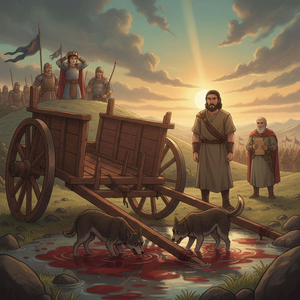 When Ahab’s chariot was washed, dogs licked up his blood, just as the prophet Elijah had said earlier. This showed that God’s word always comes true. After Ahab died, his son Ahaziah became king of Is...