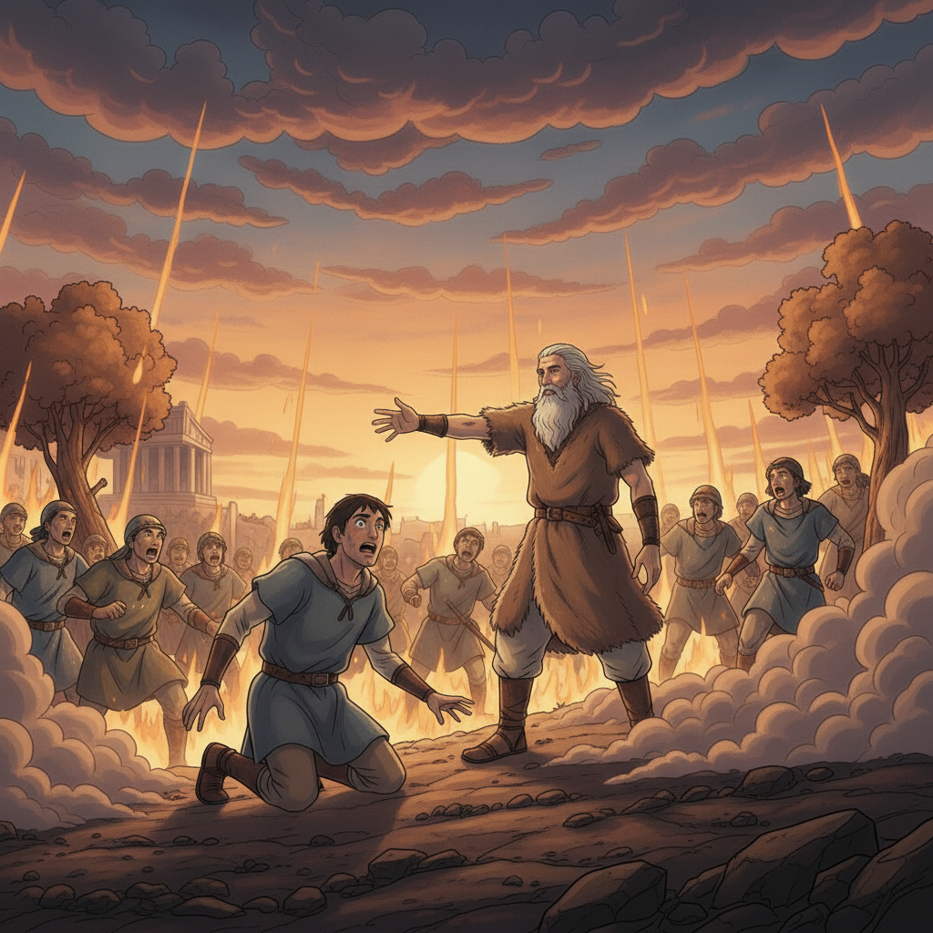 Then the king sent a third captain with fifty soldiers. This captain was wise and humble. He went up to Elijah, knelt before him, and begged for mercy. He asked Elijah to spare his life and the lives ...