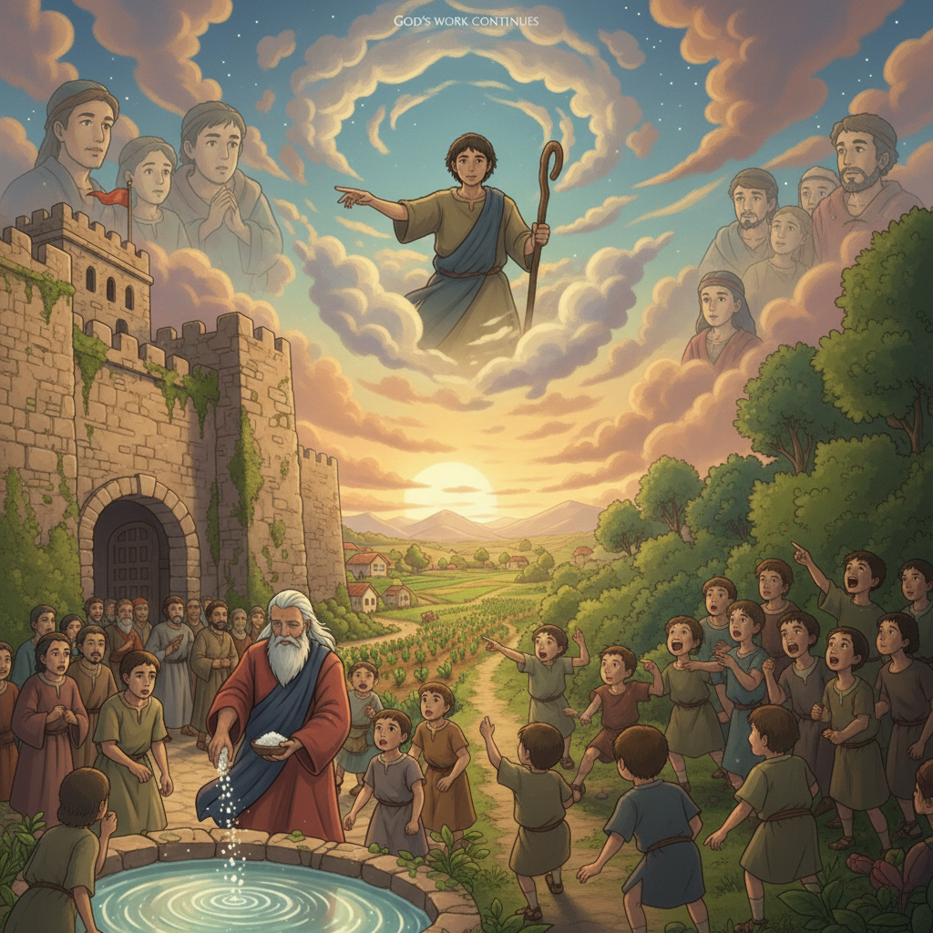 This chapter teaches us that God’s work continues from one generation to the next. It also shows that God is powerful and faithful. When one servant finishes his work, God raises up another. It remind...