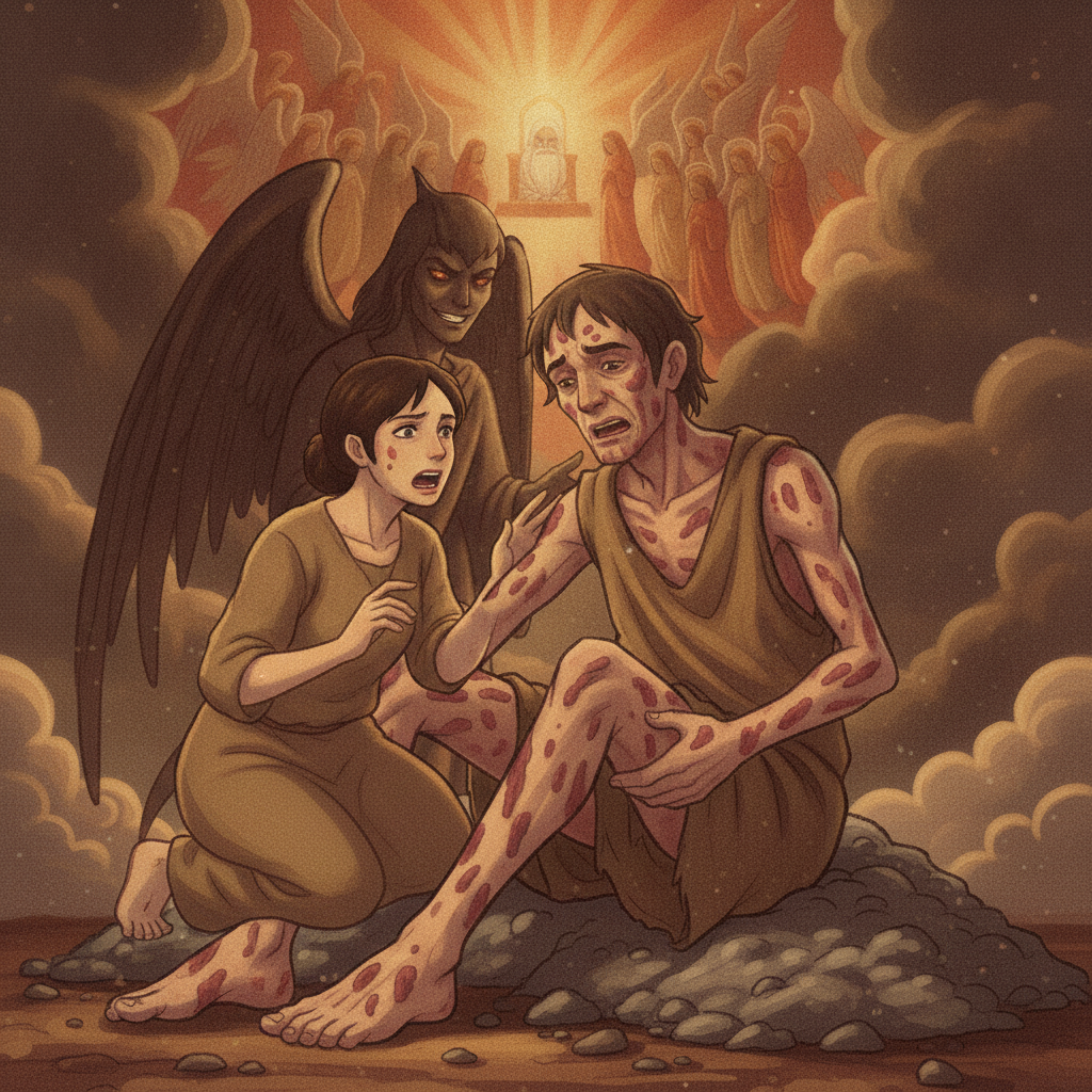 When Job's wife saw his suffering, she told him to curse God and die. But Job answered wisely. He said, "Should we accept good from God and not accept trouble?" Job refused to sin by speaking against ...