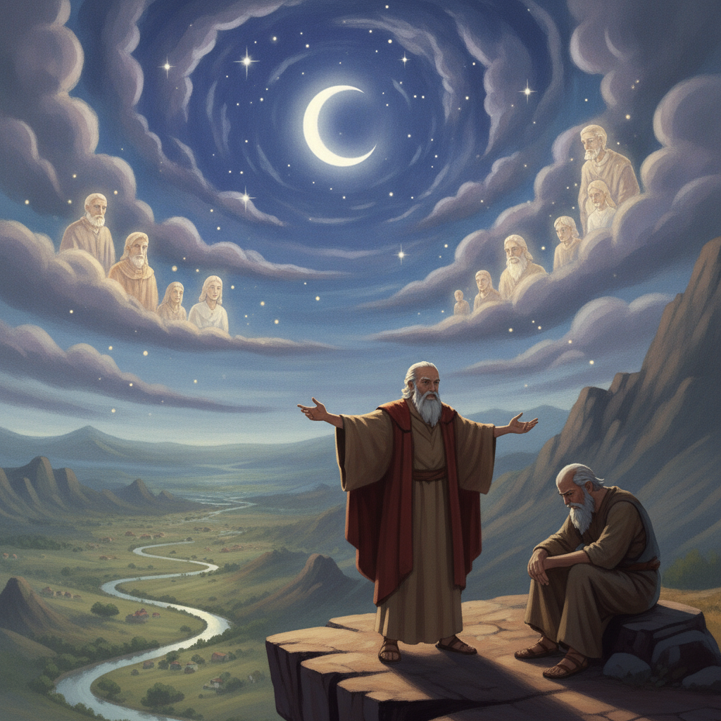 He says that even the moon and the stars are not perfectly pure in God's sight. Bildad compares people to tiny creatures to show how small and weak humans are when compared with the greatness of God. ...