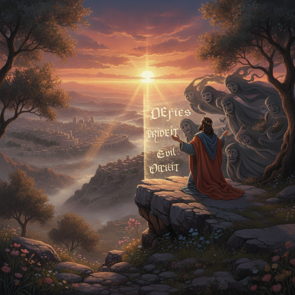 David knows that God is holy. He understands that God does not approve of wickedness, lies, pride, or evil actions. David says that evil people cannot simply come into God's presence and behave as the...