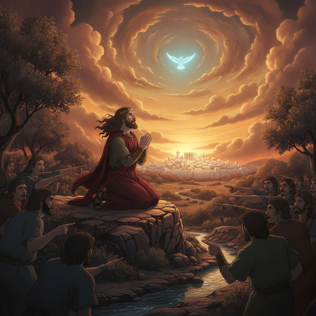 Psalm 4 is a prayer of David. David is asking God for help while people are treating him unfairly. He reminds himself and others that God listens when His people call to Him. David begins by asking Go...