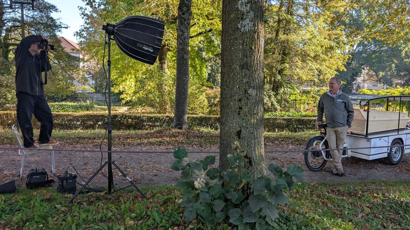 Interview für Terre et Nature im Rosengarten