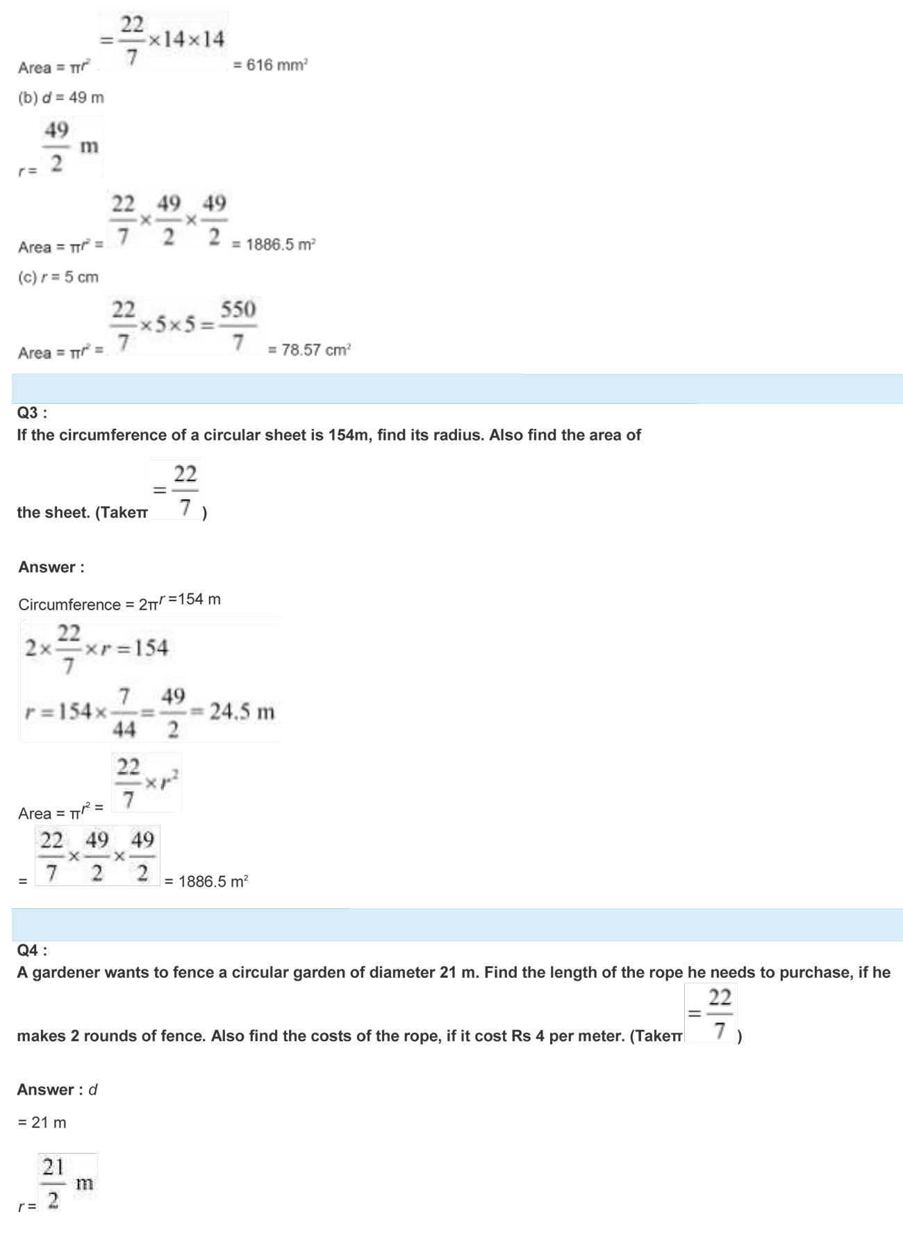 NCERT Solutions For Class 7 Maths Chapter 11 Perimeter And Area - Free