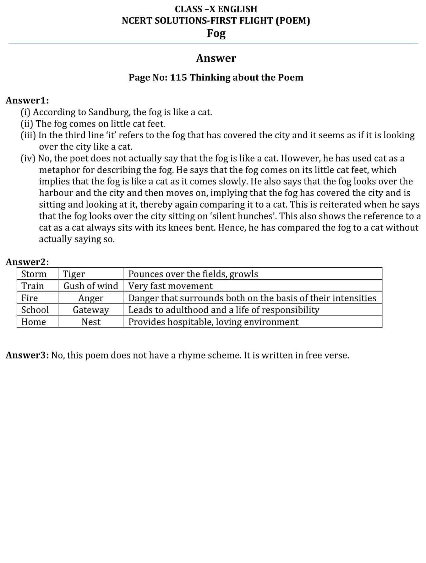 NCERT Solutions For Class 10 English First Flight Poem Chapter 9 Updated By MYNCERT Experts NCERT Solutions For Class 10 English First Flight Poem Chapter 9 Updated By MYNCERT Experts