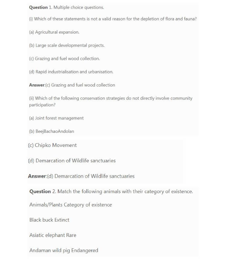 NCERT Solutions Class 10 Geography Chapter 2 - Social Science Forest Wildlife Resources Updated 2022 Here. NCERT Solutions Class 10 Geography Chapter 2 - Social Science Forest Wildlife Resources Updated 2022 Here.