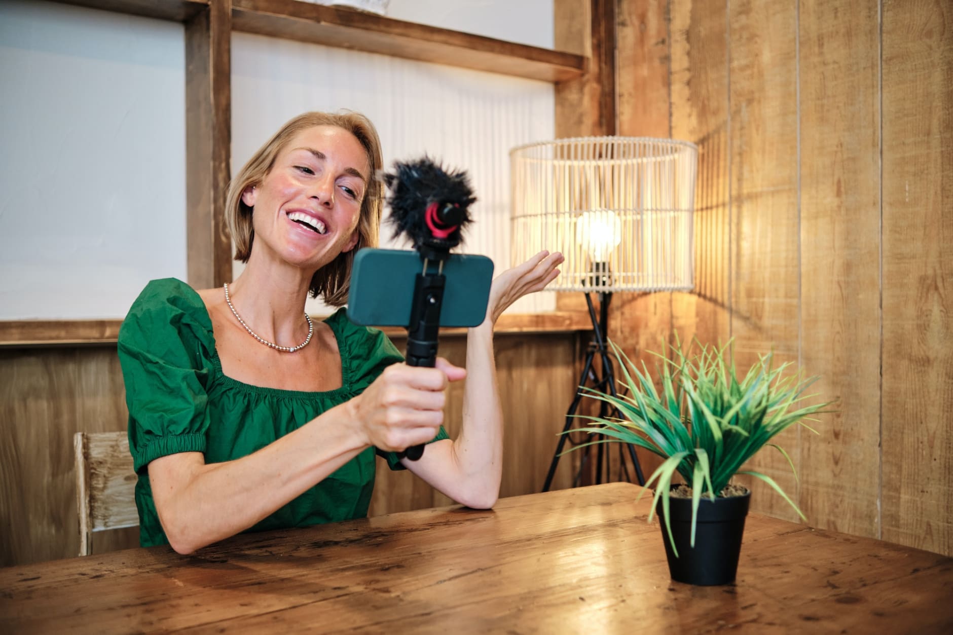 adult woman influencer streaming with smartphone adult woman influencer streaming with smartphone